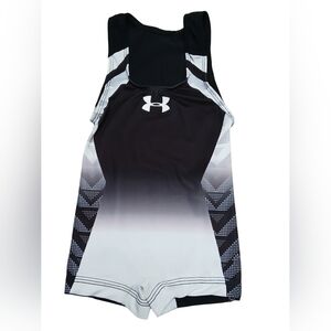 Under Armour Gradient Black and White Singlet Toddler Boys Gymnastics Wrestling